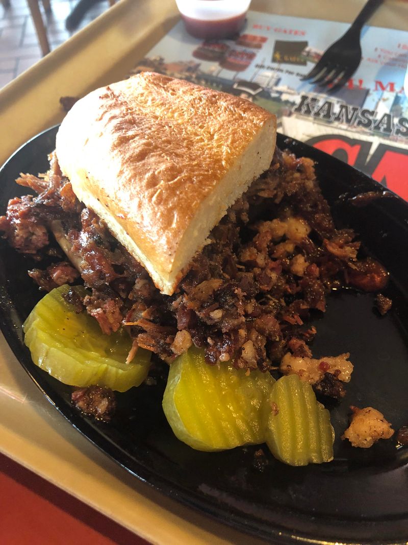 Gates Bar-B-Q – Burnt-End Sandwich