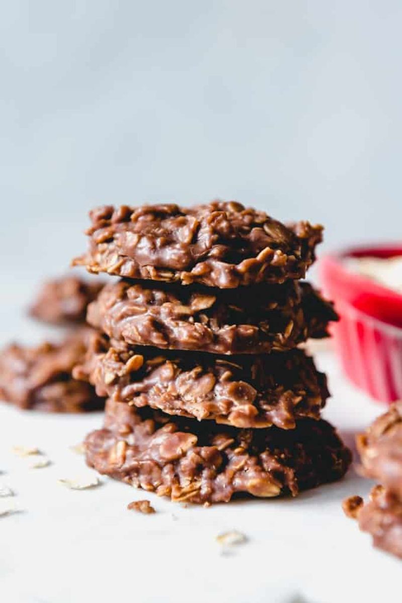 Oats + Peanut Butter No-Bake Cookies (quick, chewy)