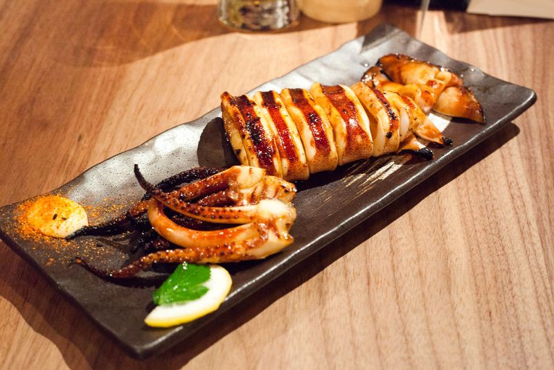 Ikayaki (grilled squid)