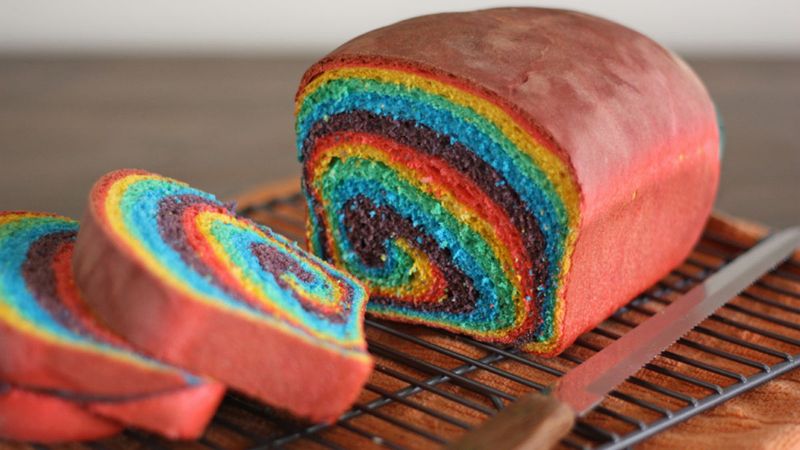 Rainbow Unicorn Bread (Sweet Swirl Loaf)