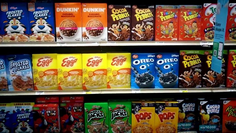 Sugary breakfast cereals
