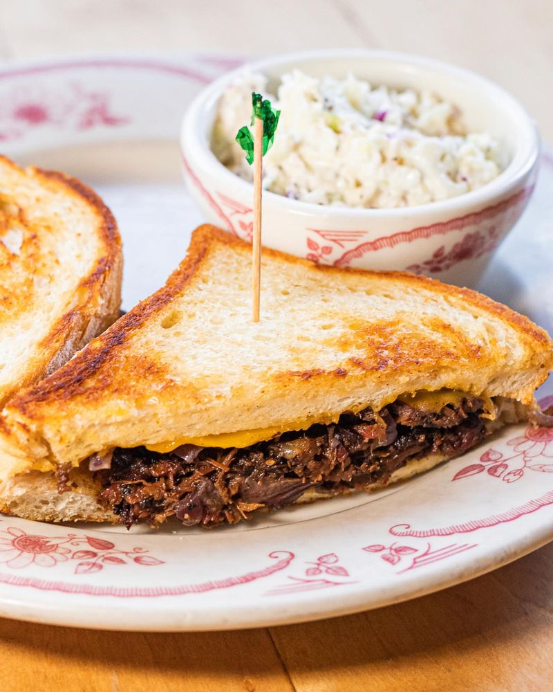 Grilled Cheese Packed With Smoked Brisket