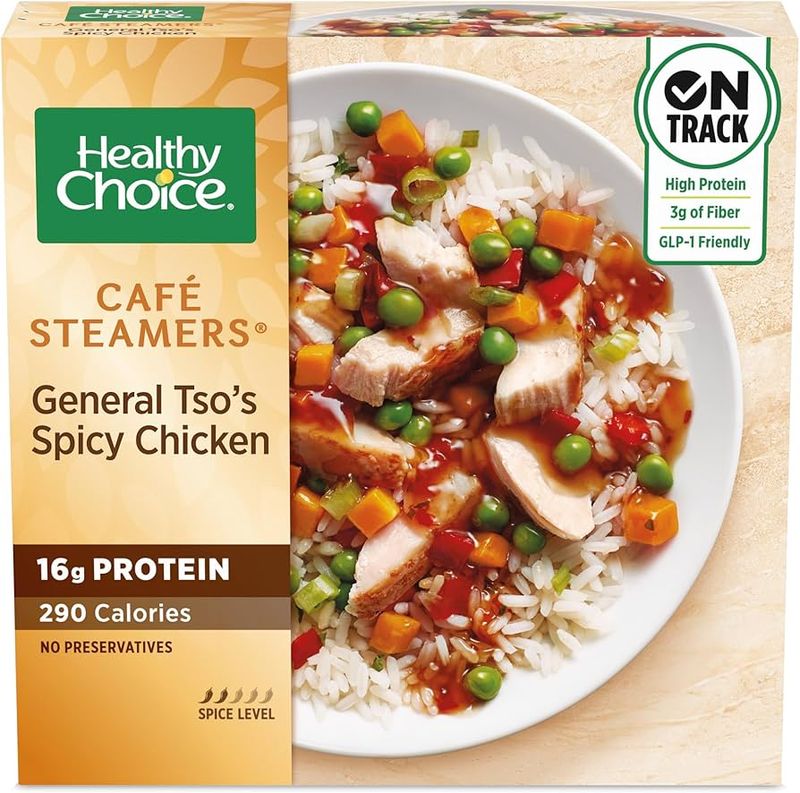 Healthy Choice Café Steamers (General Tso’s Spicy Chicken)