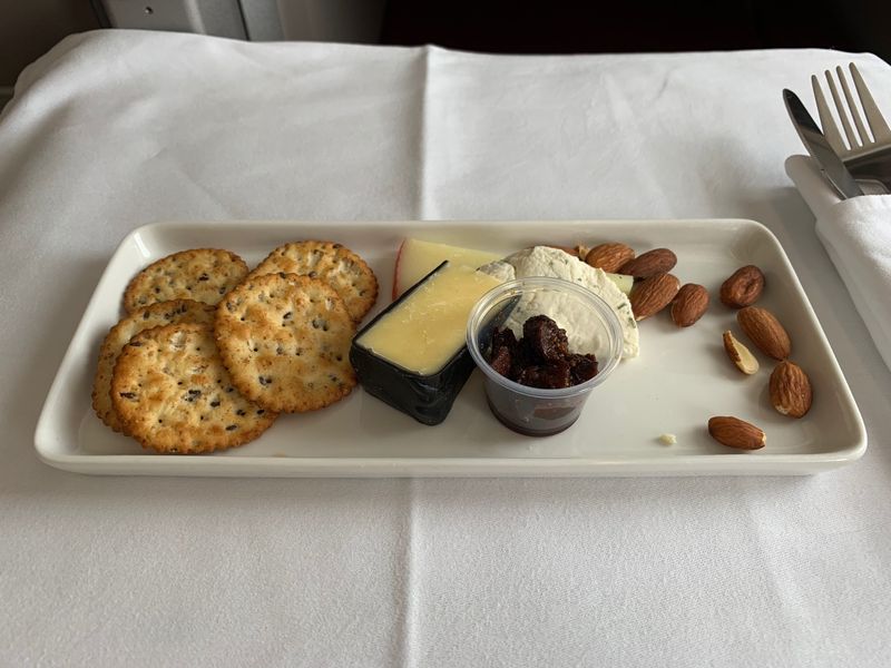 Cheese plate that is mostly crackers