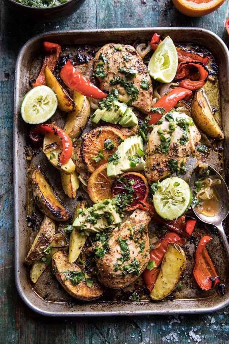 Sheet Pan Citrus Herb Chicken And Vegetables