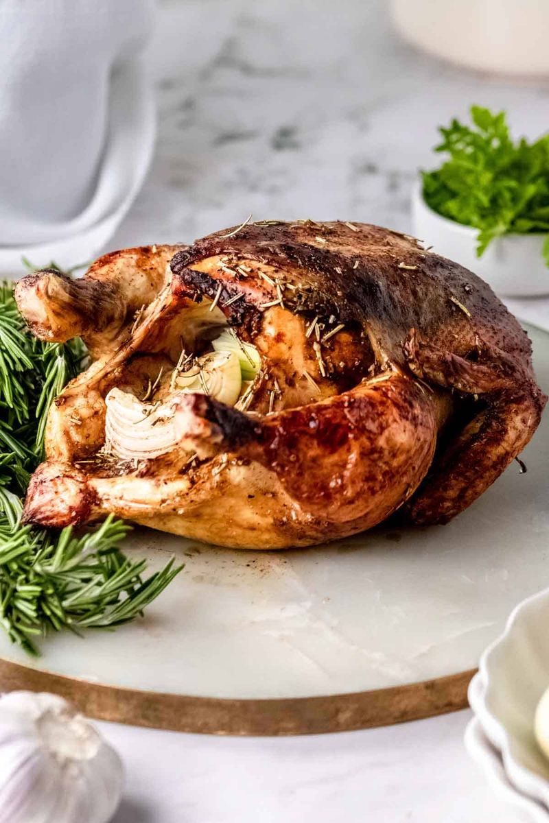 Mustard Rosemary Roast Chicken