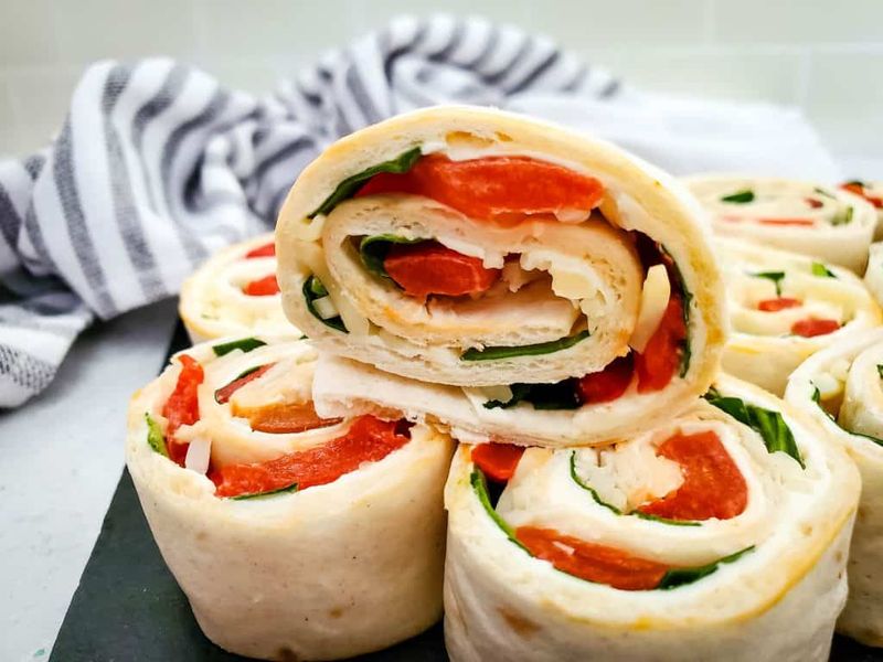 Roasted Red Pepper Roll Ups