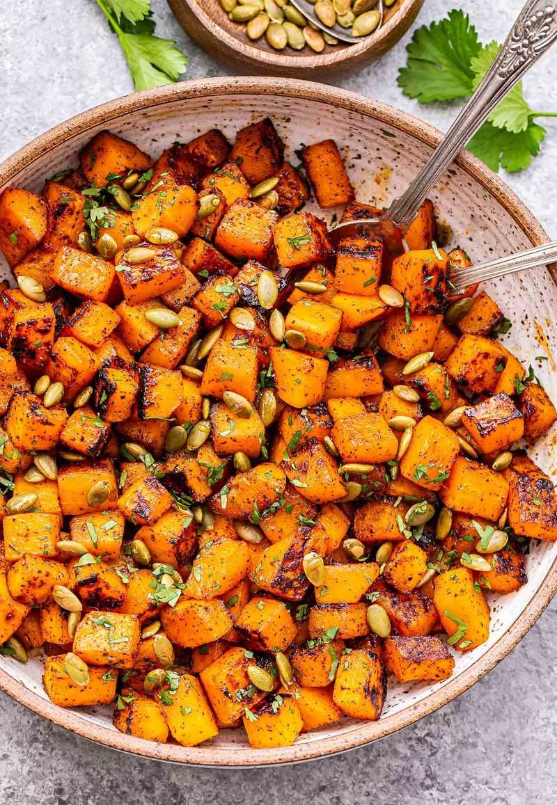 Roasted Butternut Squash With Cinnamon And Chili