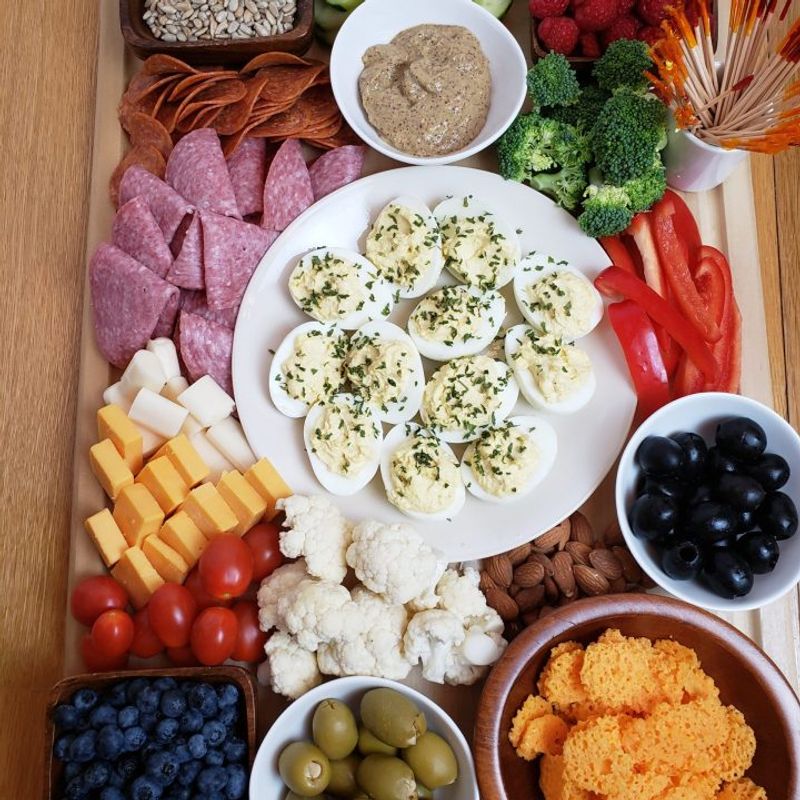Breakfast charcuterie plate