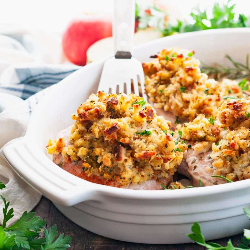 Baked Pork Chops With Stuffing
