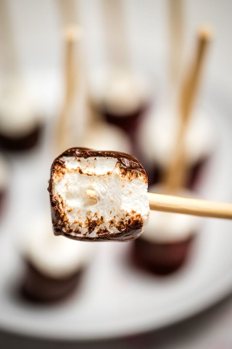 Chocolate Dipped Marshmallow Cake