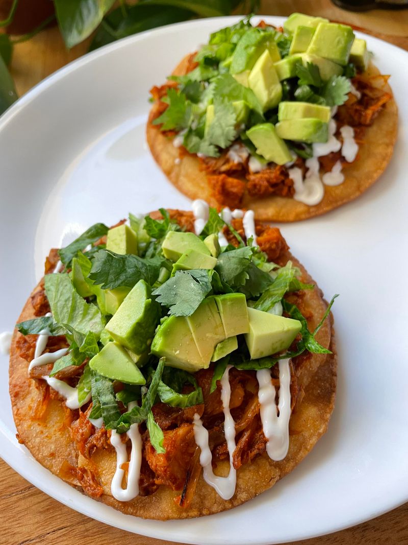 Jackfruit Tinga Tostadas