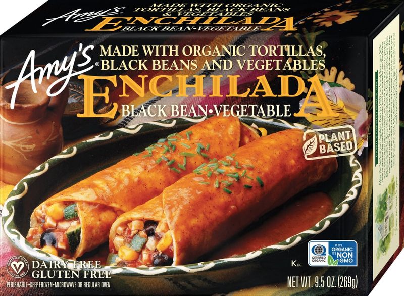 Amy’s Black Bean & Vegetable Enchilada