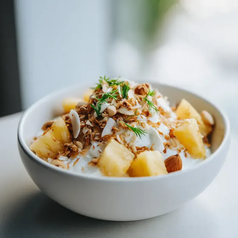 Cottage cheese with pineapple