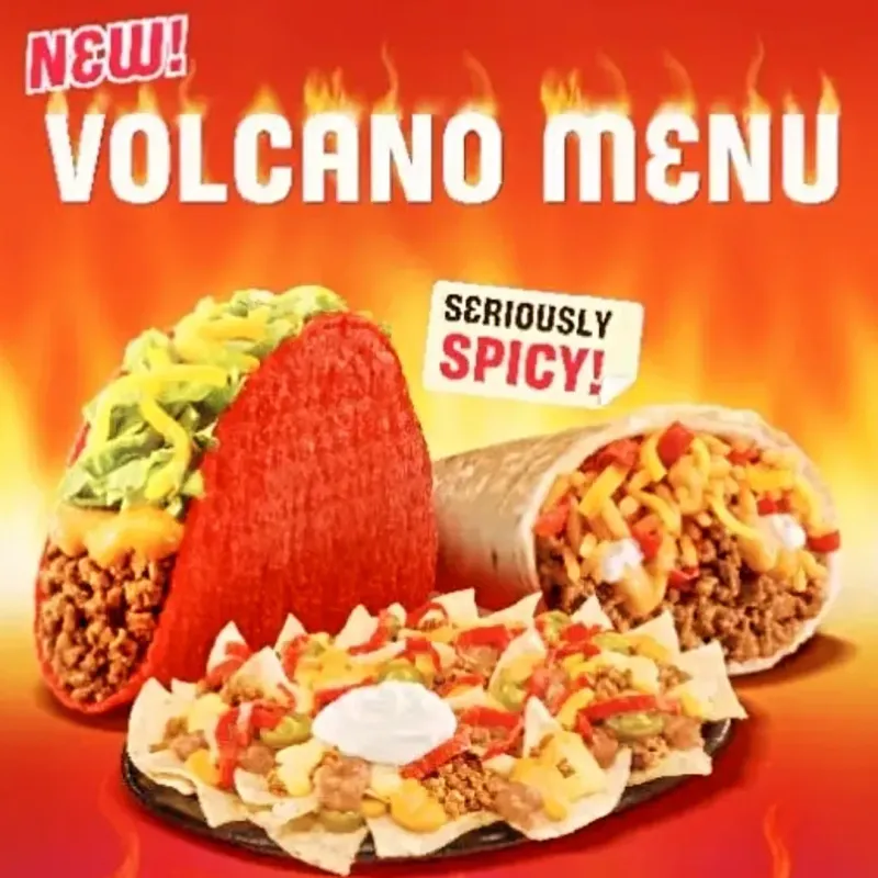 Taco Bell Volcano Menu