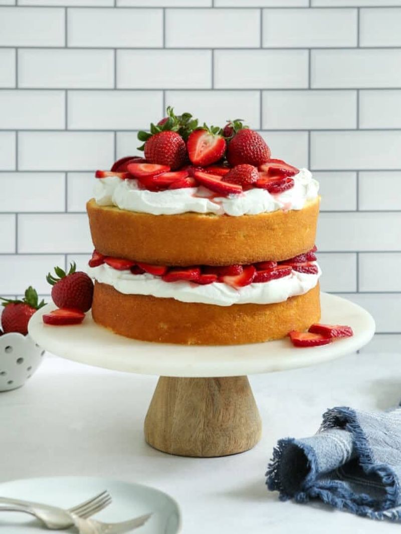 Strawberry Shortcake Layer Cake (Shortcut Style)