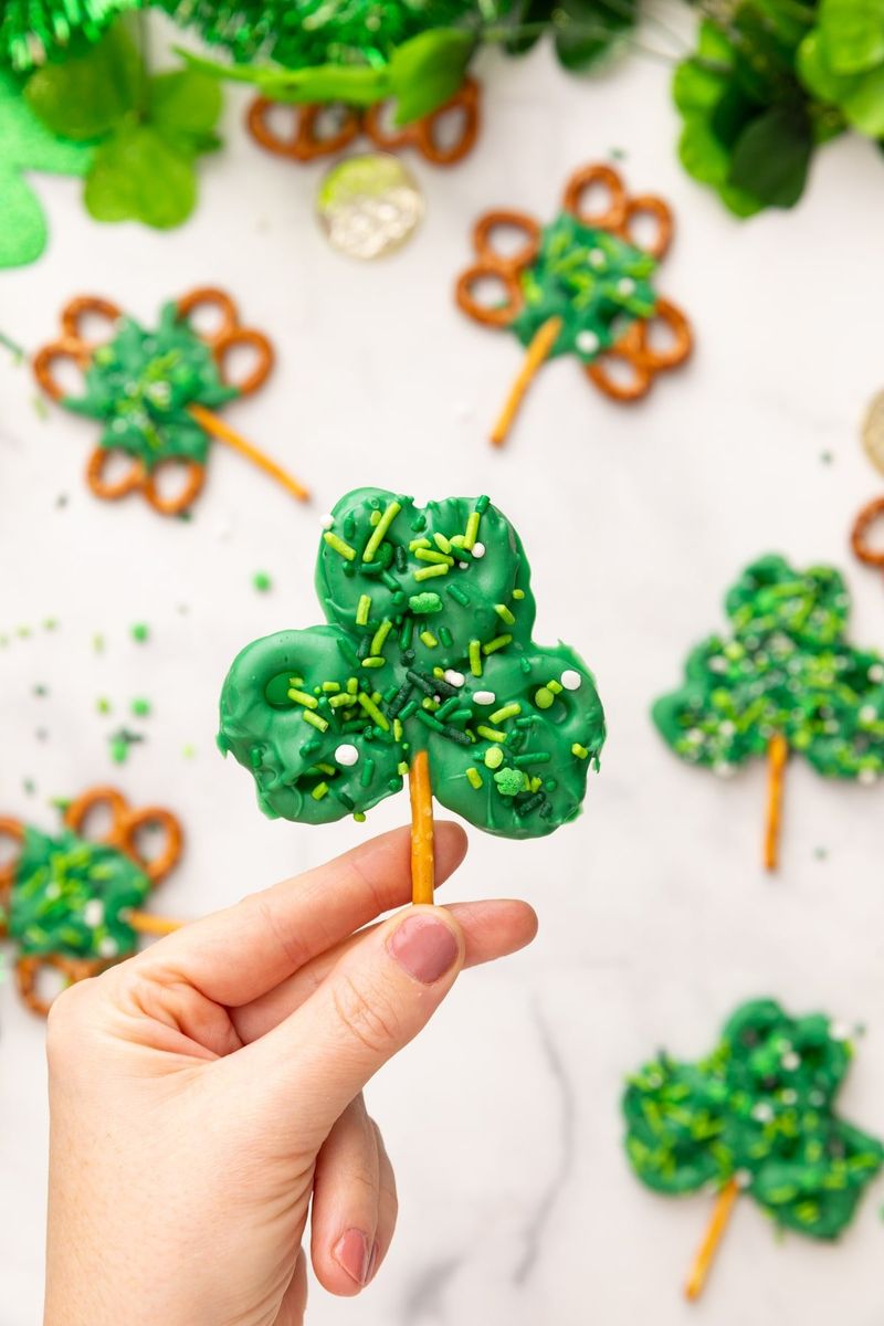 Shamrock Mint Chocolate Bark Pieces