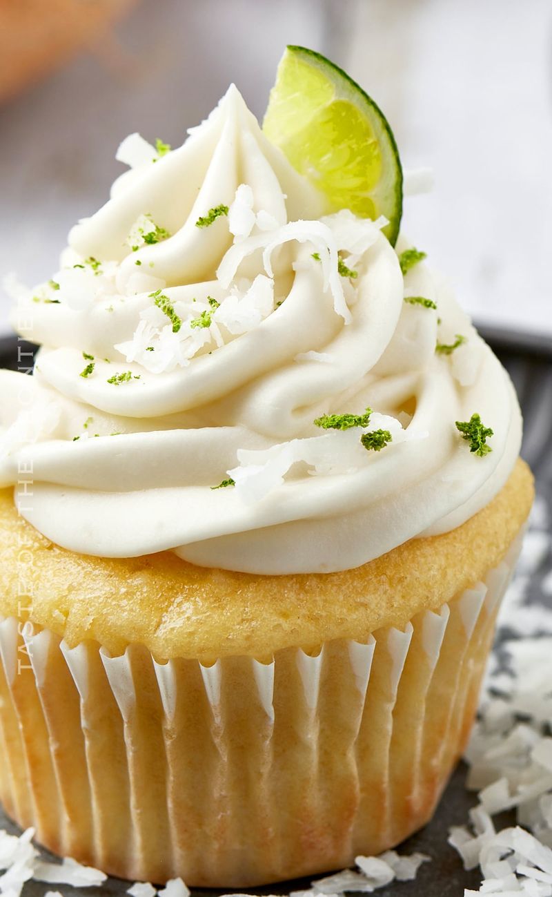 Coconut Lime Tres Leches Cupcakes