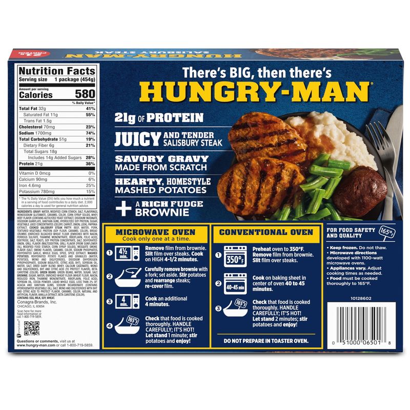 Kid-Friendly Man-Size Style Dinners (Store Brands)