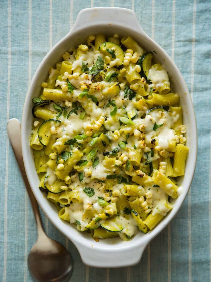 Poblano Cream Pasta Casserole