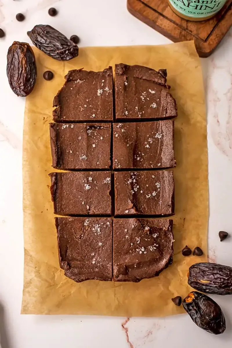 Chocolate Tahini Fudge Bites