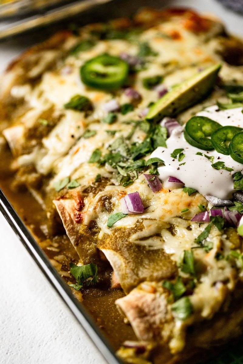 Three Cheese Enchiladas with Poblano