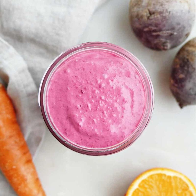 Beet + citrus smoothie (beet + orange or lemon + water/ice)