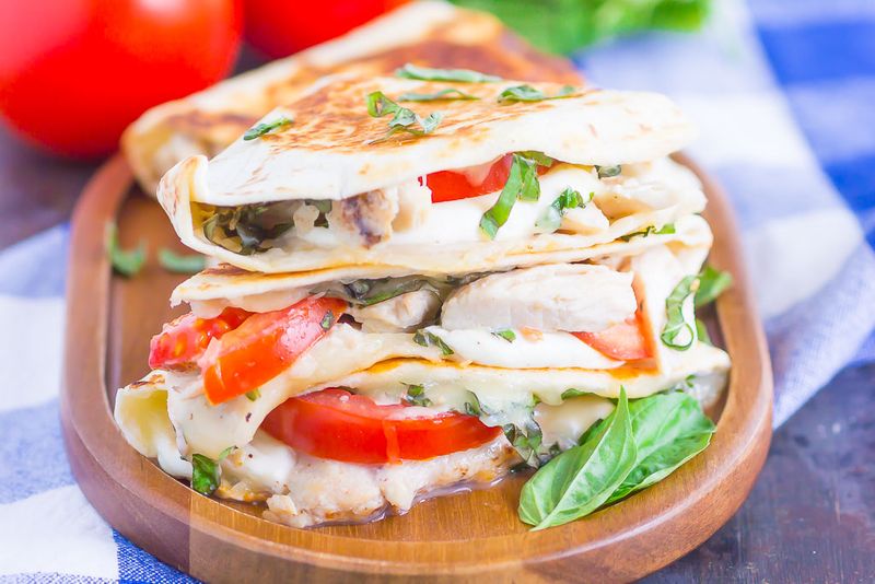 Lazy Caprese Quesadilla