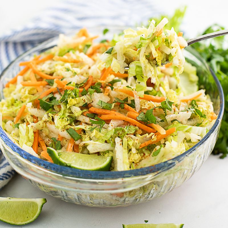 Lemon Mayo Coleslaw with Jicama