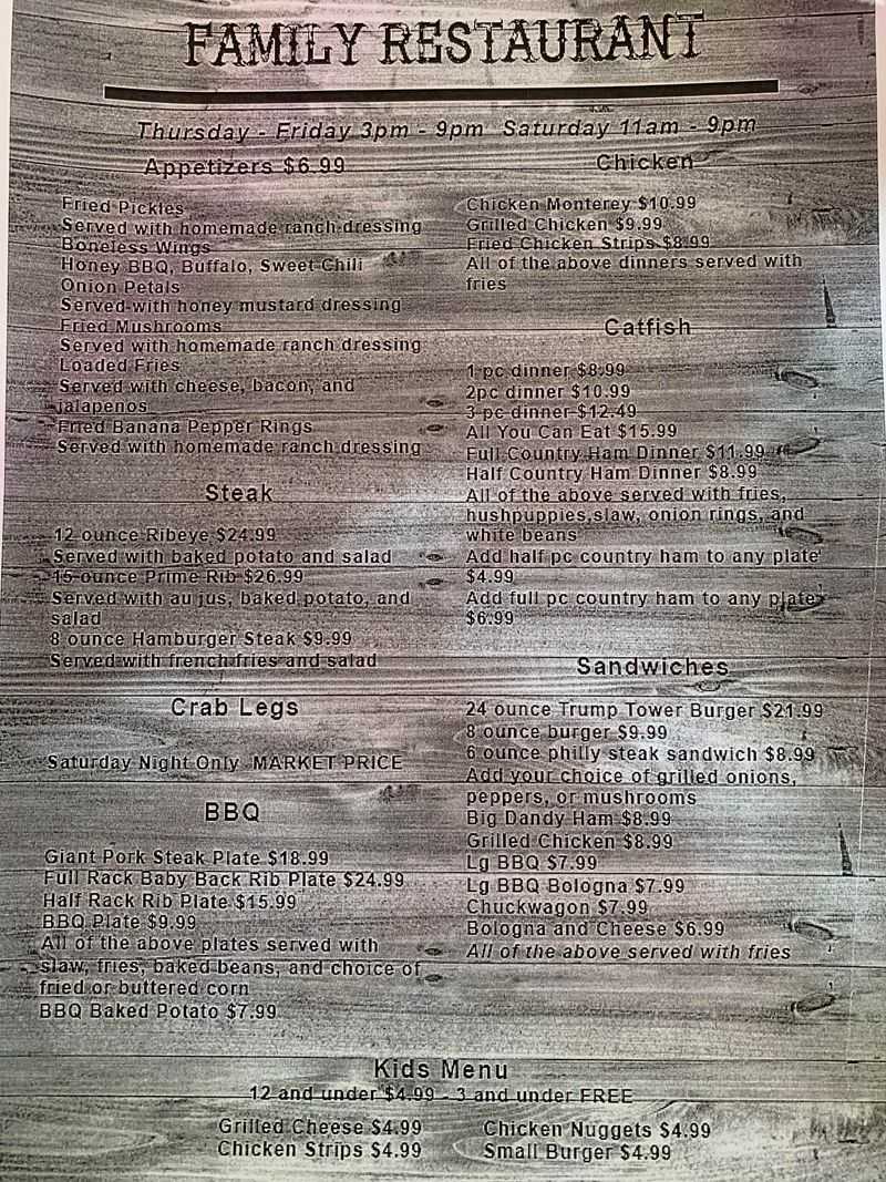 Menu typos and inconsistent descriptions