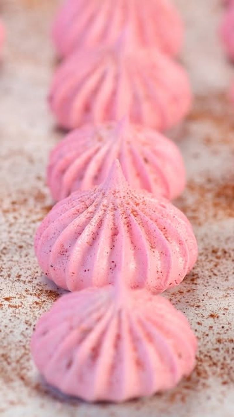 Strawberry Meringue Kisses