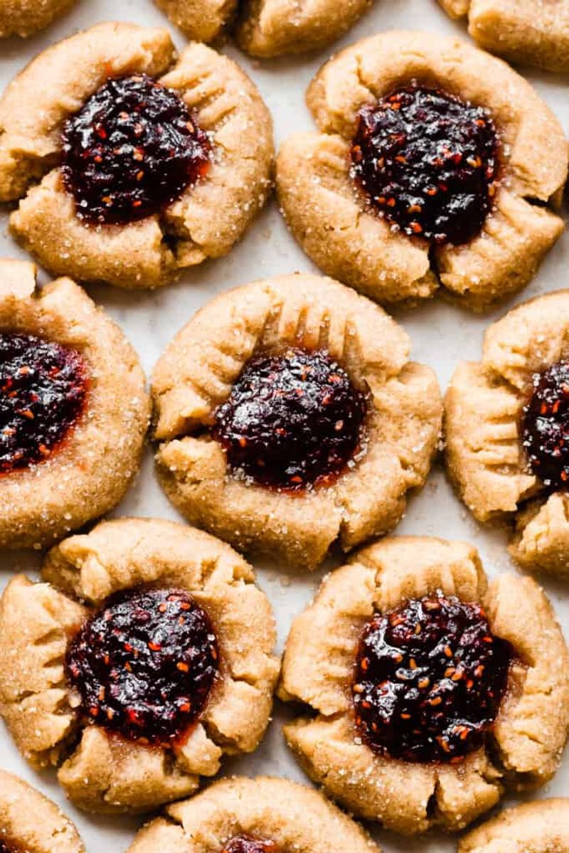 PB&J Thumbprint Cookies