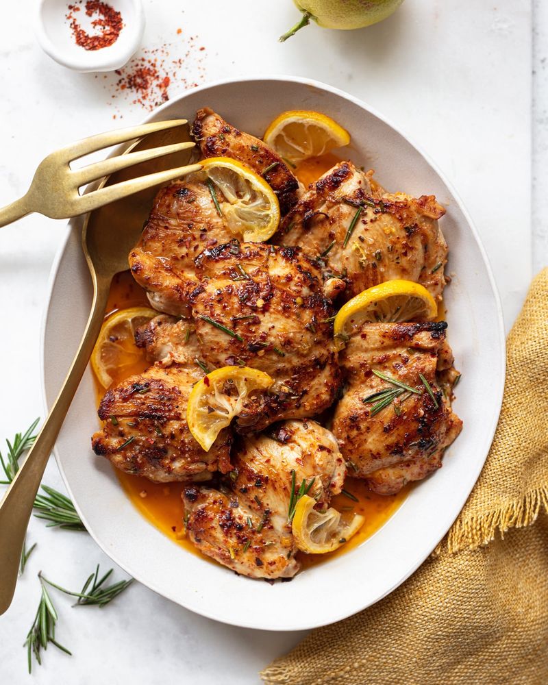 Roasted Lemon Chicken Thighs