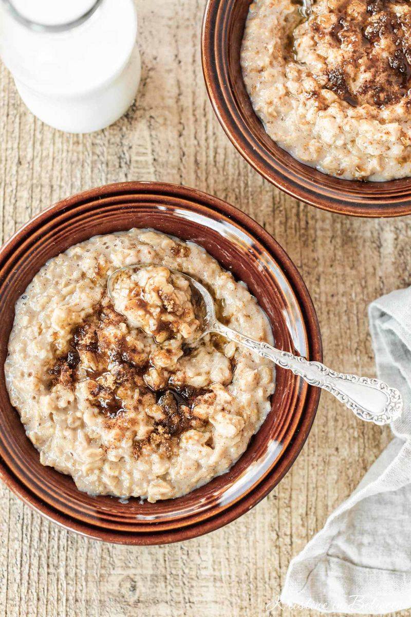 Oatmeal with Brown Sugar, Raisins, and Butter