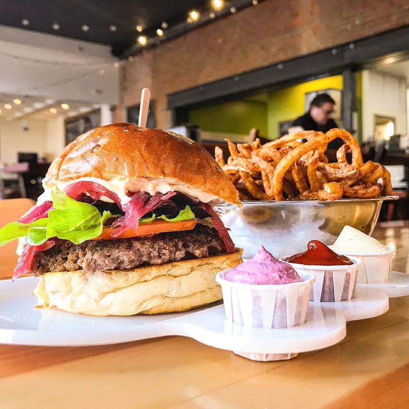 Idaho - Boise Fry Company Bison Burger and Fries