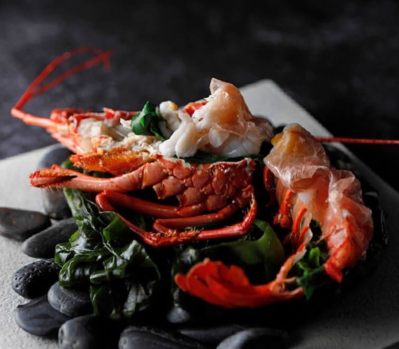 Wood-Grilled Lobster, Shrimp and Salmon