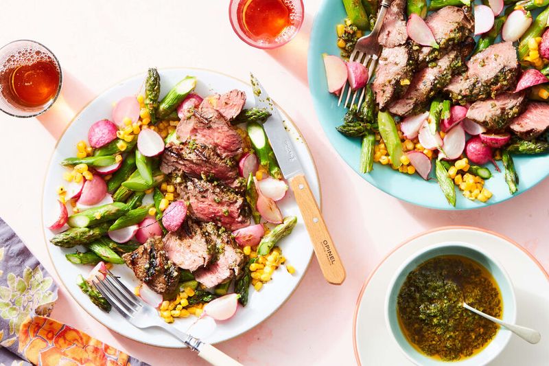 Chimichurri Flank Steak With Radish Salad