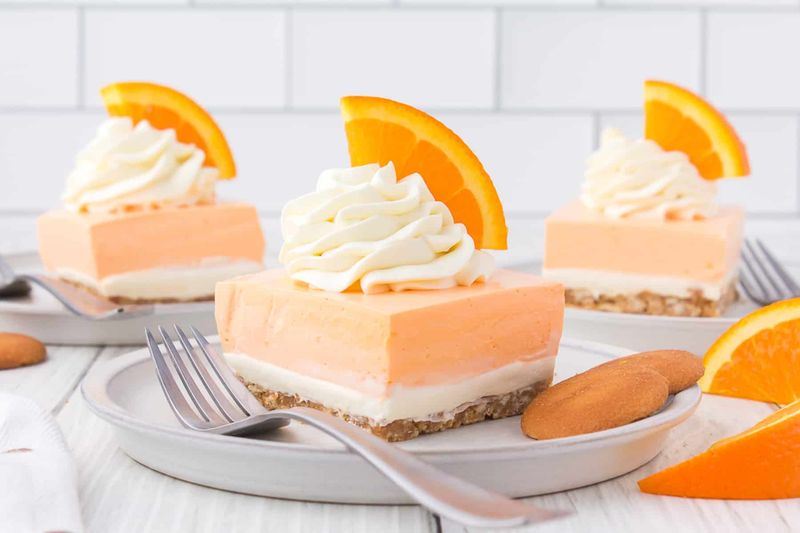 Orange Creamsicle Jello Squares