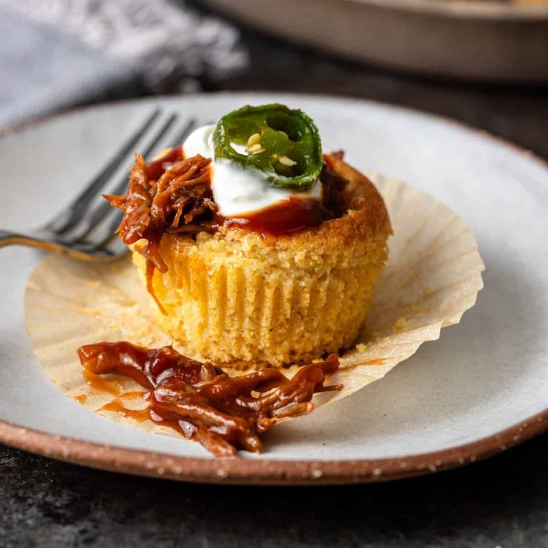 Cornbread Muffins with Sorghum Glaze
