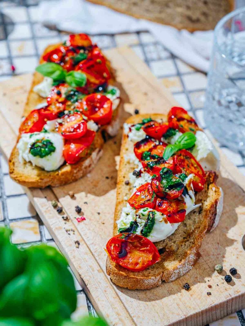 Burrata-Style Toast With Buffalo Mozzarella