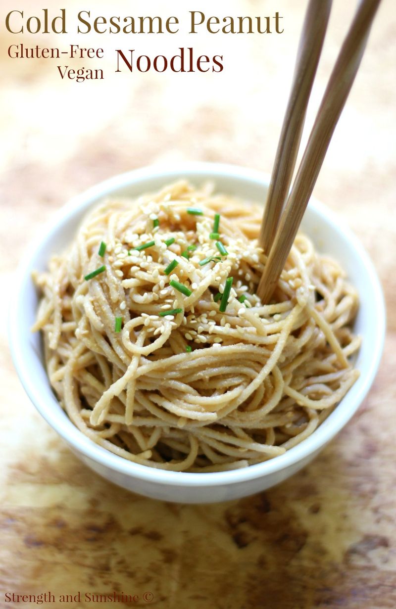 Sesame Peanut Soba Noodle Nests