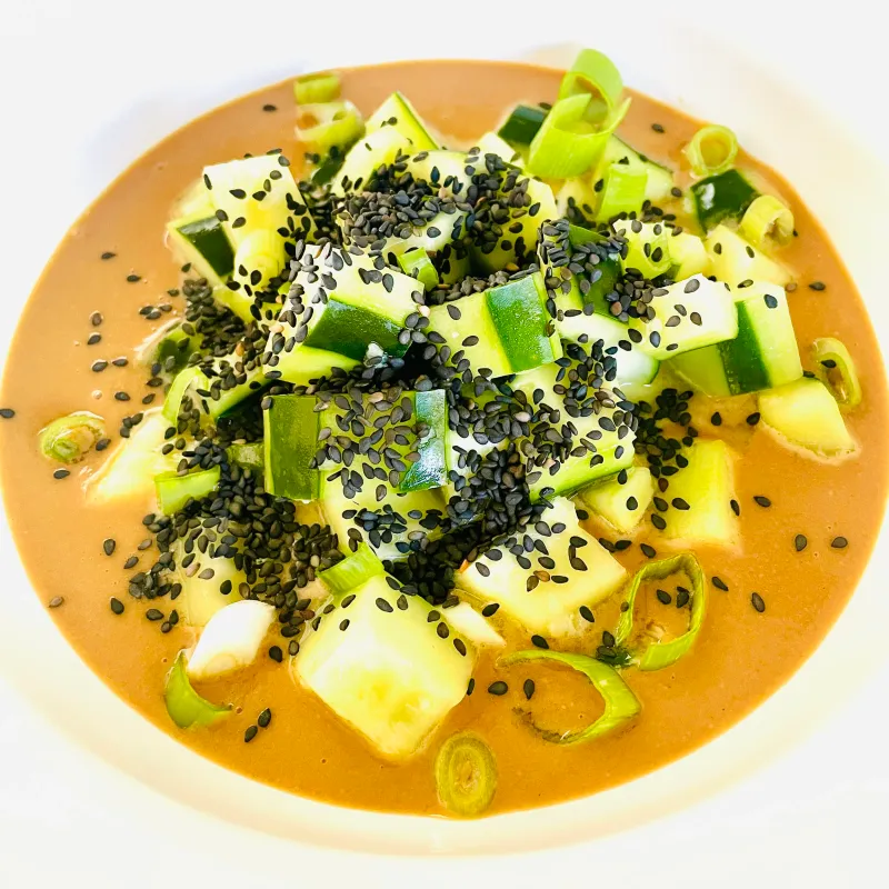 Creamy Tahini Cucumber Rounds