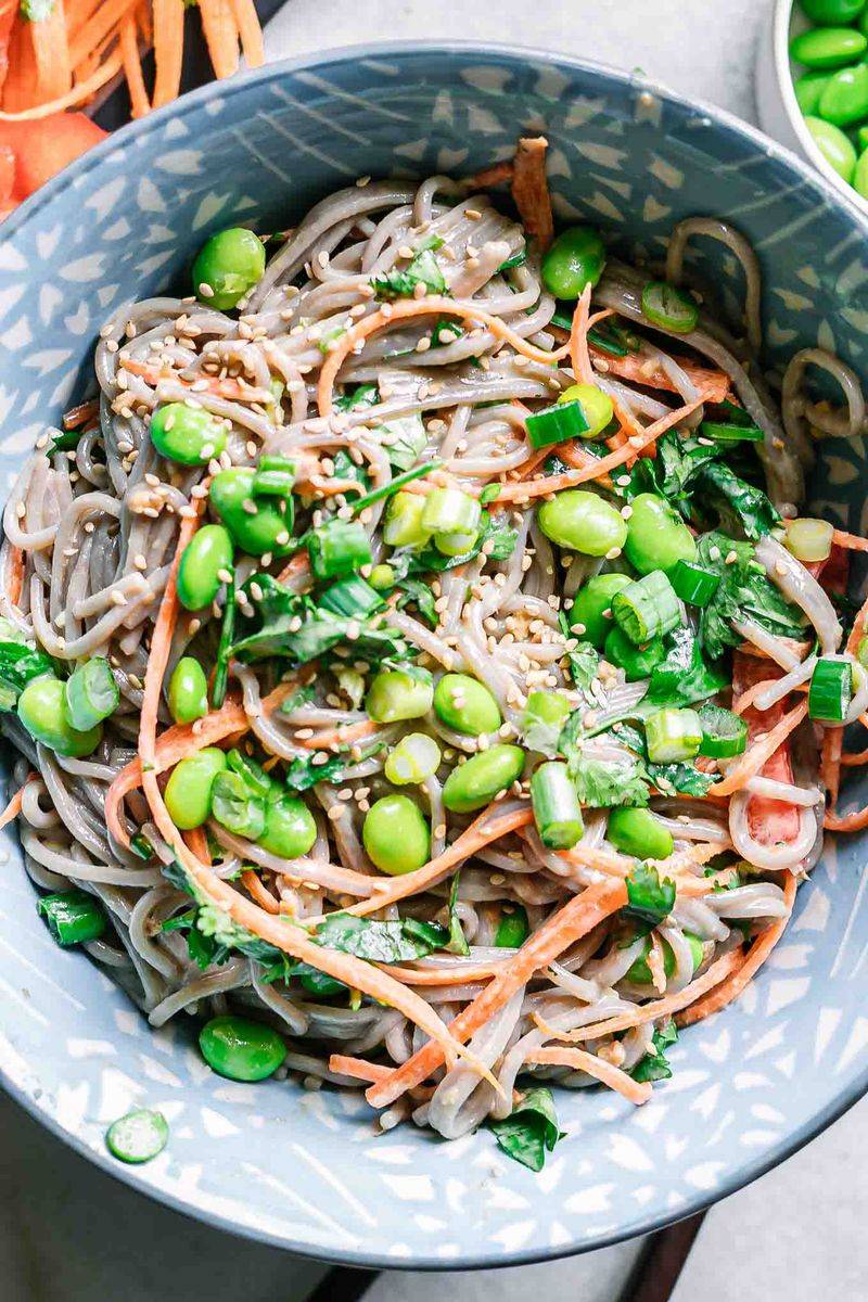 Sesame Soba Noodle Bowl with Vegetables
