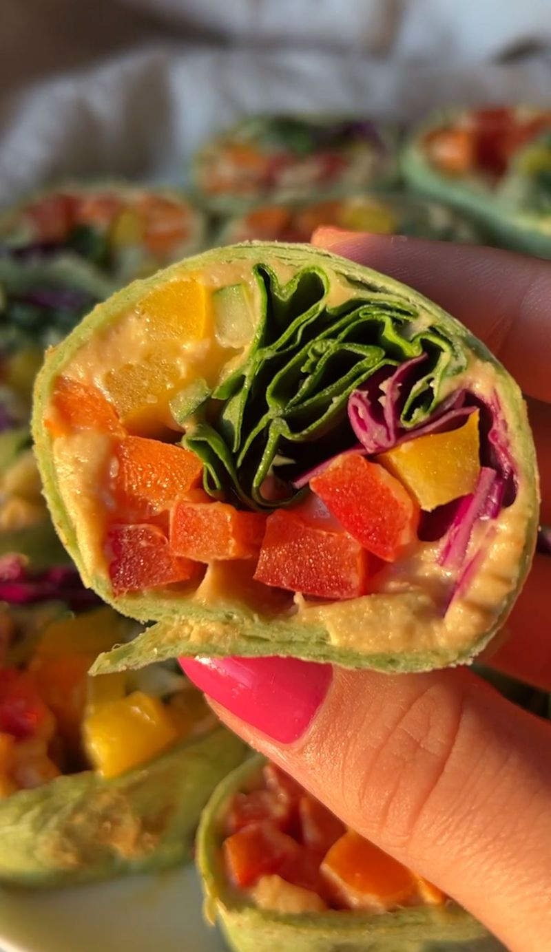 Veggie Hummus Wraps