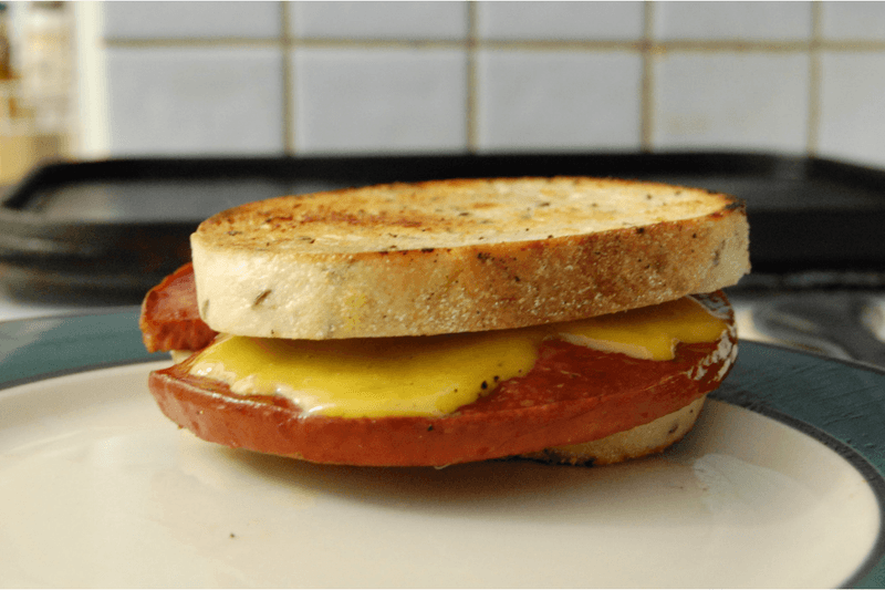 Fried Bologna Sandwich