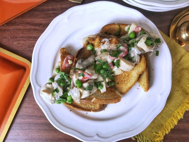 Chicken a la King on Toast