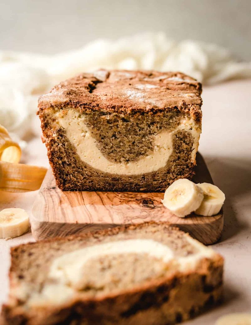 Cream Cheese Swirled Banana Bread