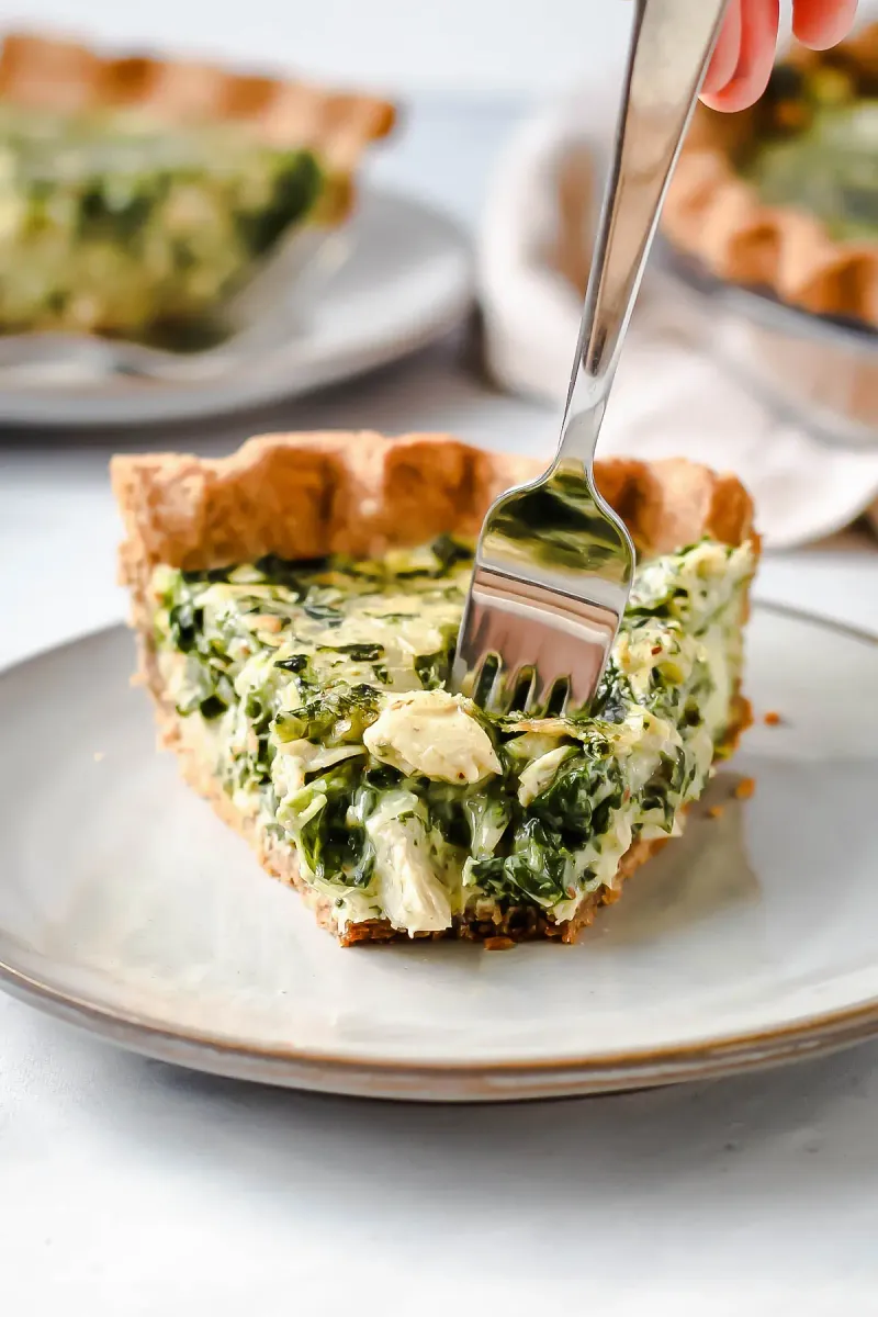 Artichoke and Spinach Creamy Pie