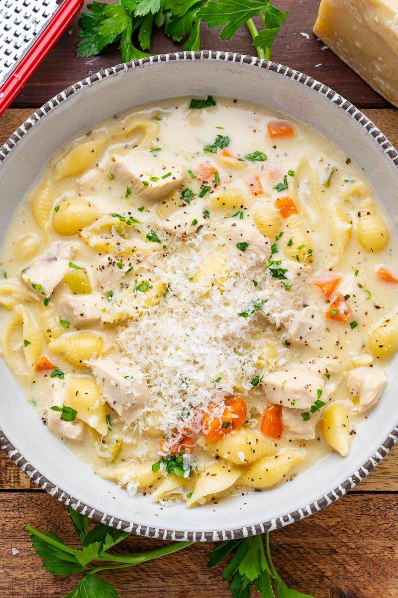 Creamy Chicken Alfredo Soup