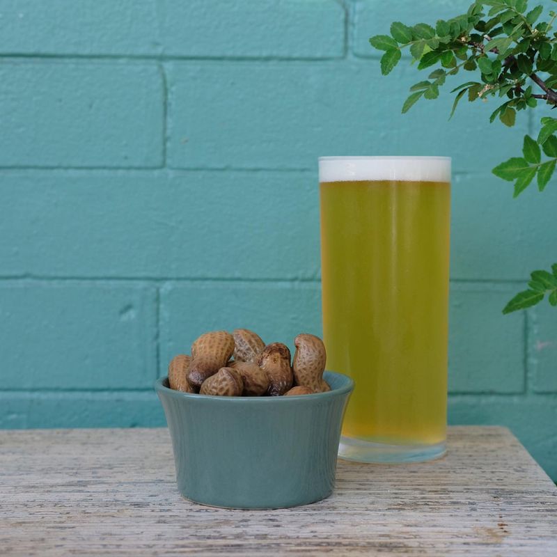 Cold beer and hot peanuts